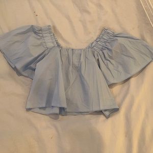 Ruffle Sky Blue Top
